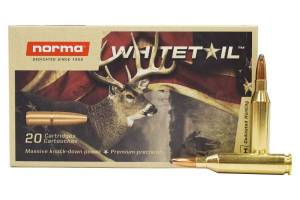 Cartouches 243 Win. NORMA 100 Grs WHITETAIL.