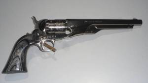 Revolver PIETTA 1860 Nickelé Black Laminated Cal 44.