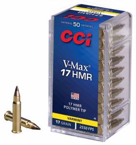 Cartouches CCI 17 HMR V - MAX 17 Grains.