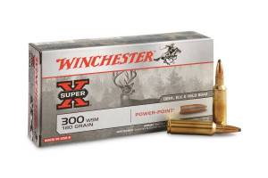 Cartouches 300 WSM. WINCHESTER 180 Grs POWER POINT.