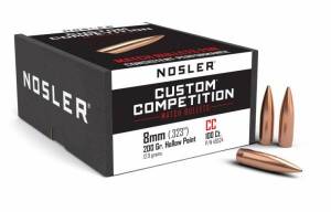 Ogives NOSLER Custom Compétition 8 MM / 200 Grs HPBT X 100.