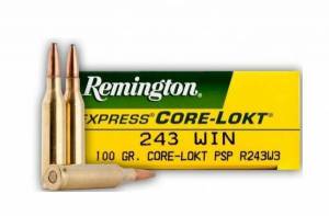 Cartouches 243 Win. REMINGTON Core Lokt 100 Grs.