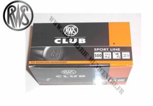 Cartouches 22 LR RWS CLUB Pack de 500.