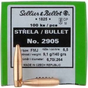 Ogives Sellier et Bellot 264 / 6,5 MM - 140 Grs FMJ X 100.